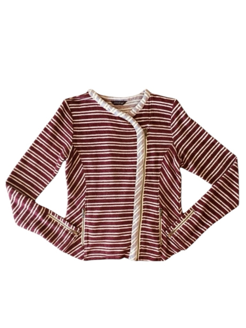 🍀 LUCKY BRAND moto zip jacket cardigan